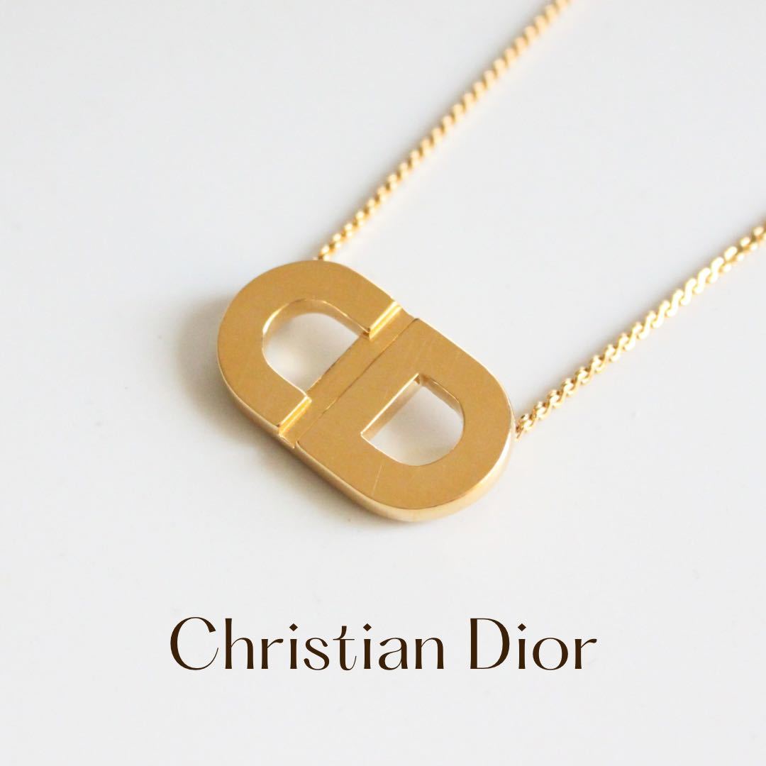 クリスチャンディオール CDロゴゴールドネックレス ネックレス