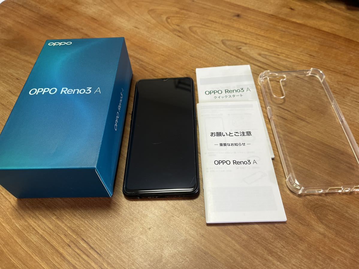 ジャンク品 OPPO Reno3 A 128GB ブラック ymobile SIMロック解除済