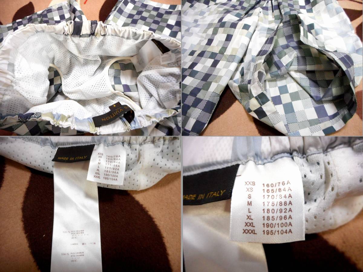 正規 美品 ルイヴィトン チェック 水着 スイムウェア メンズ LOUIS