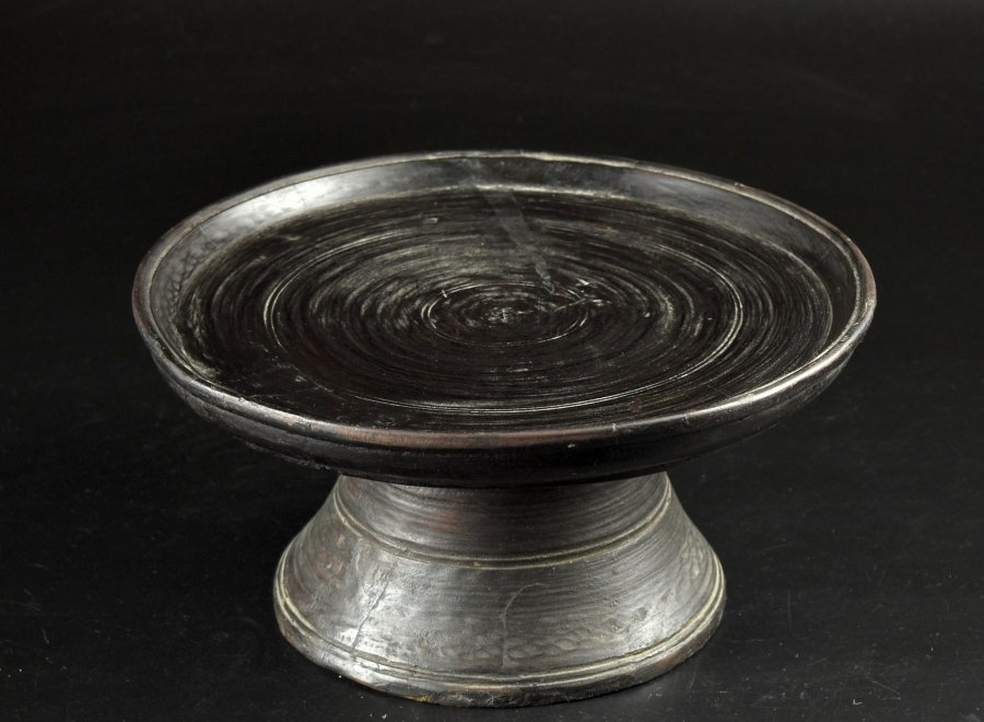 □ 祭器 李朝 木製 台皿 古道具