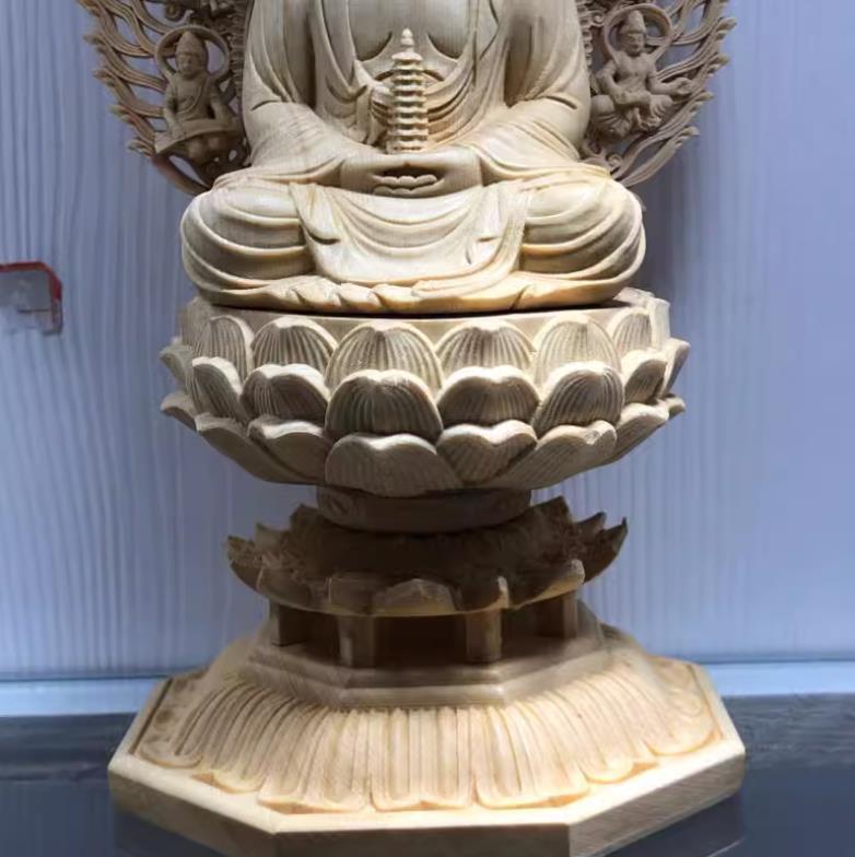 薬師如来 薬師仏像 開運風水 鎮宅辟邪 木彫仏像 彫刻工芸品 高28cm