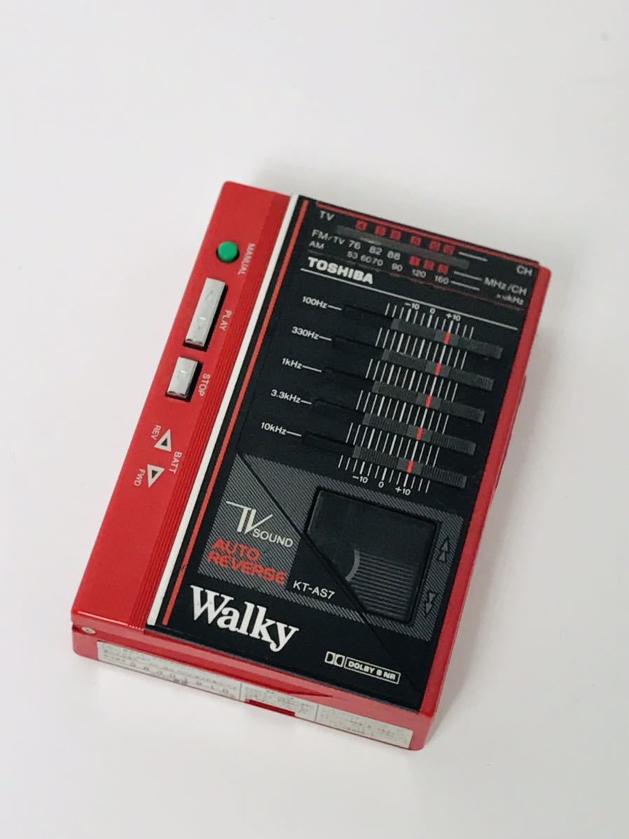 TOSHIBA Walky KT-AS7 赤 レッド 東芝 ウォーキー ポータブルカセット