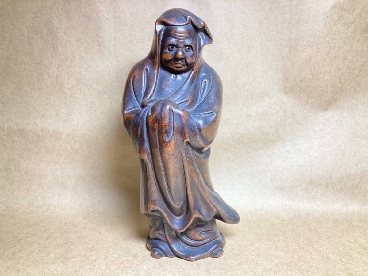 置物 rr124 達磨 達磨大師 ダルマ 陶器 焼物 在銘 日本 仏教 寺院 寺