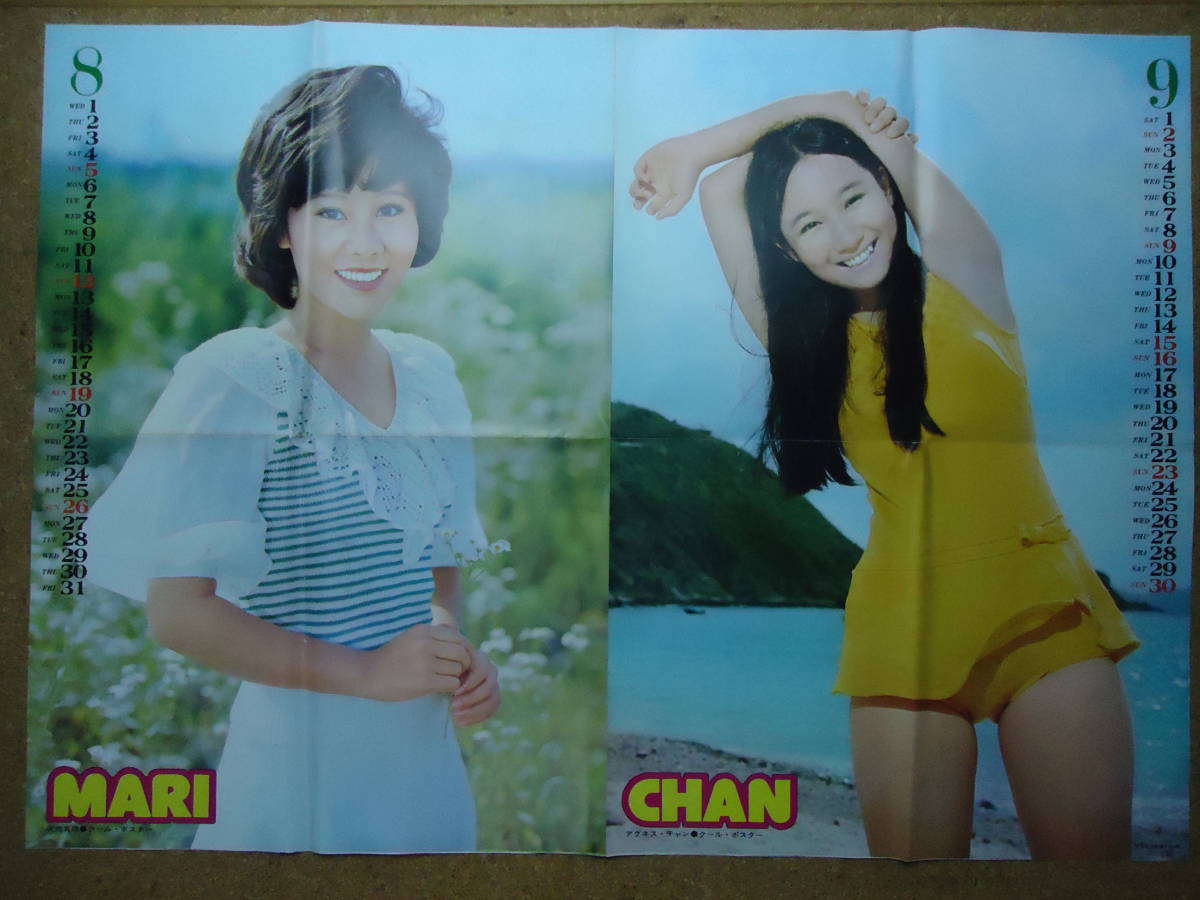 22ポスター 昭和48年 水着 天地真理 アグネスチャン 野口五郎 西城秀樹