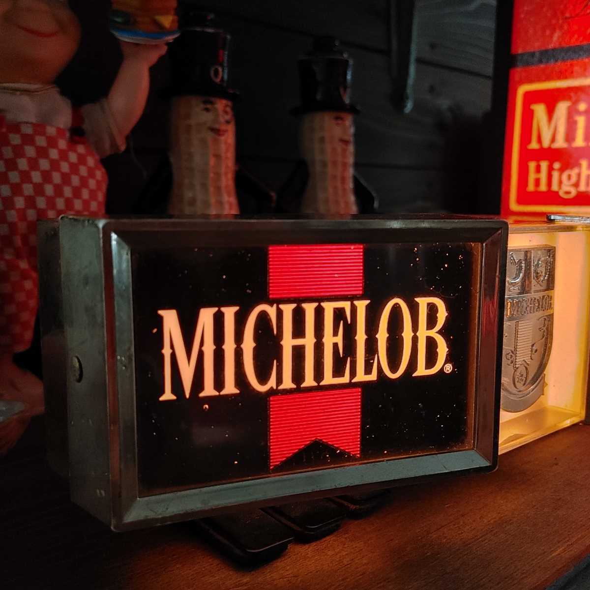 ☆85年製 ミケロブ MICHELOB ライトアップサイン 動作品☆ビンテージ