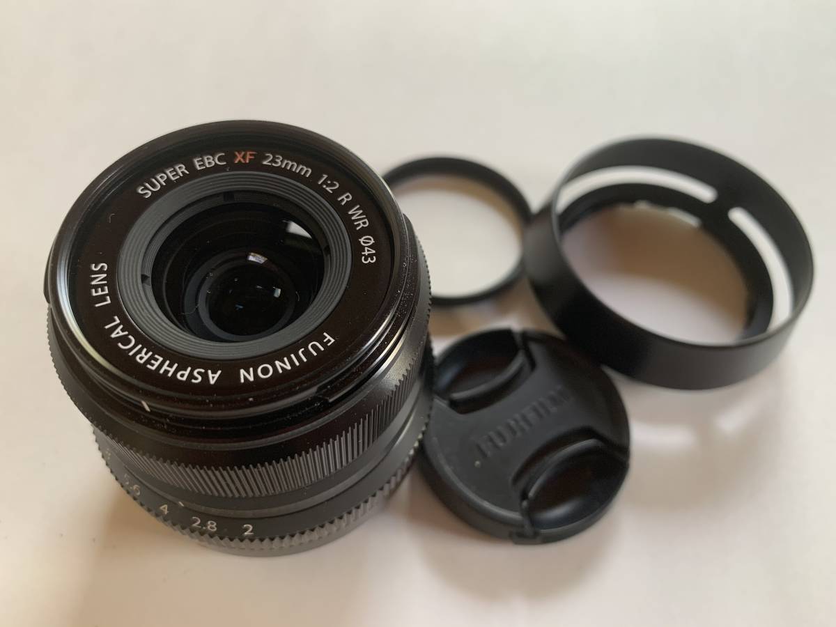 中古美品 FUJINON XF 23mm F2 WR 別売フード付き フジノンレンズ