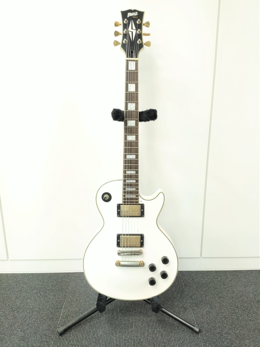 美品】Blitz ブリッツ レスポールカスタム クリームホワイト 美品
