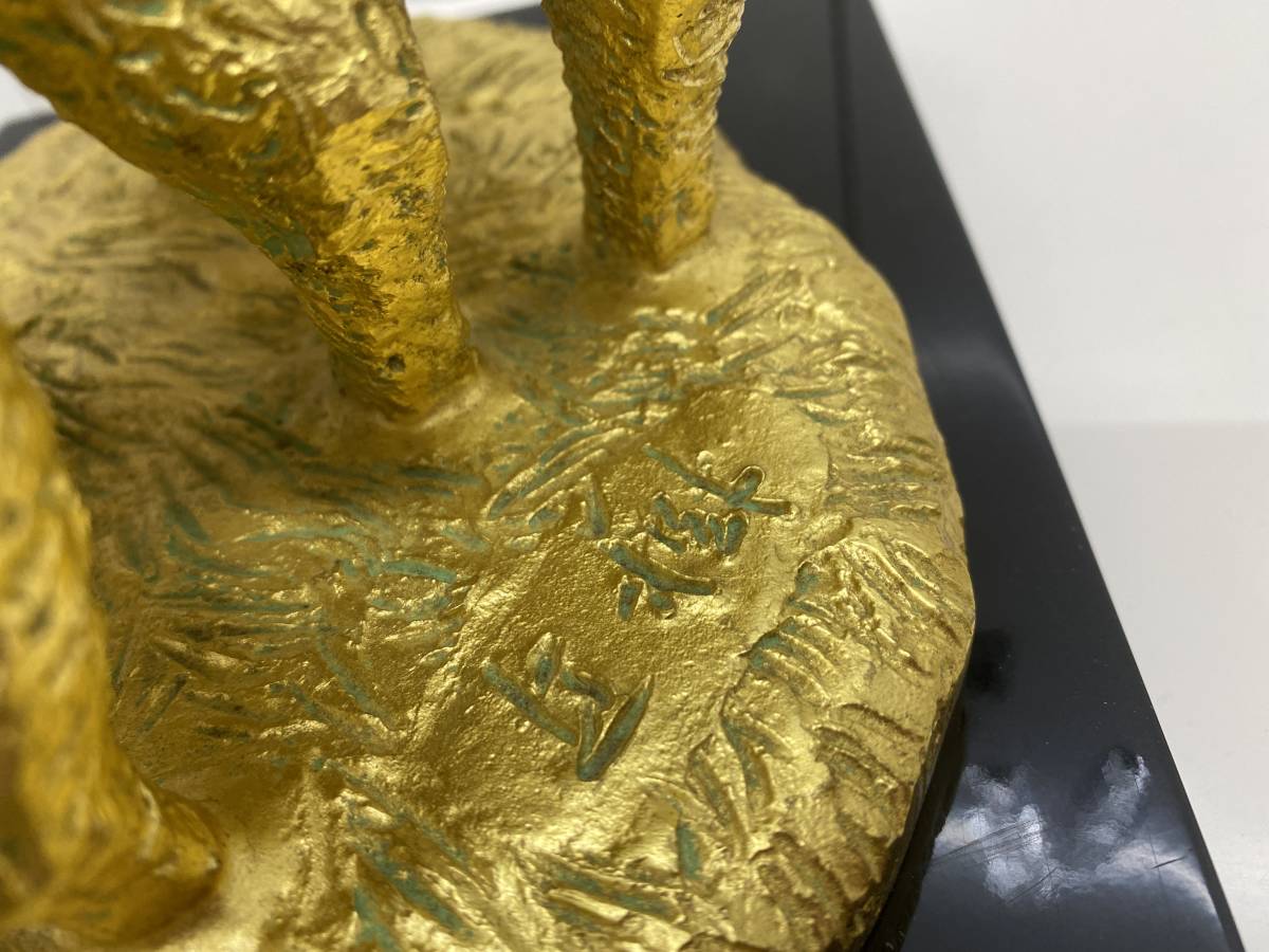 hk☆文化勲章受賞者 富永直樹作 本金箔仕上げ ブロンズ製 高岡銅器
