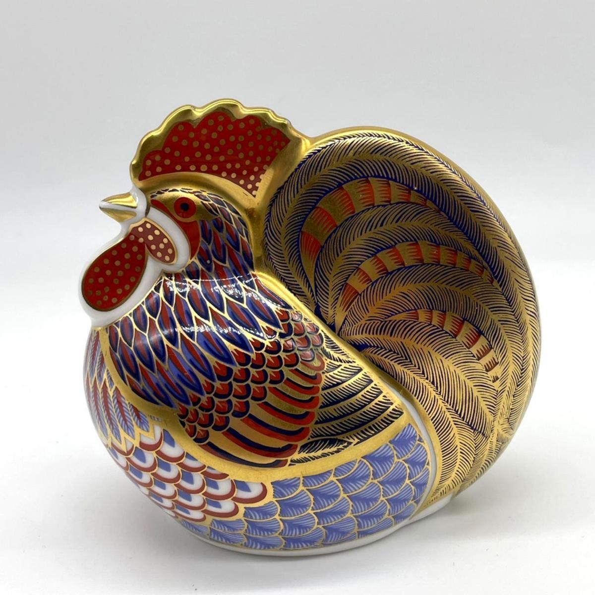 ロイヤルクラウンダービー ペーパーウエイト ニワトリ ロイヤル