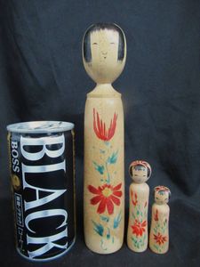 ⭕️現代名工小椋久太郎秋田木地山こけし槐材1.4尺大型伝統こけし