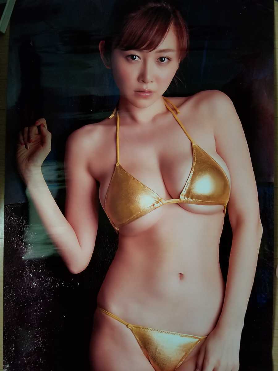 杉原杏璃 等身大ポスター 超貴重ゴールド水着