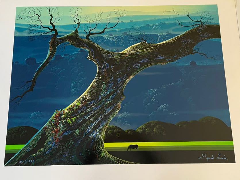 □藤城清治 【めがね橋】 ダイヤモンドスクリーニング 刷込みサイン