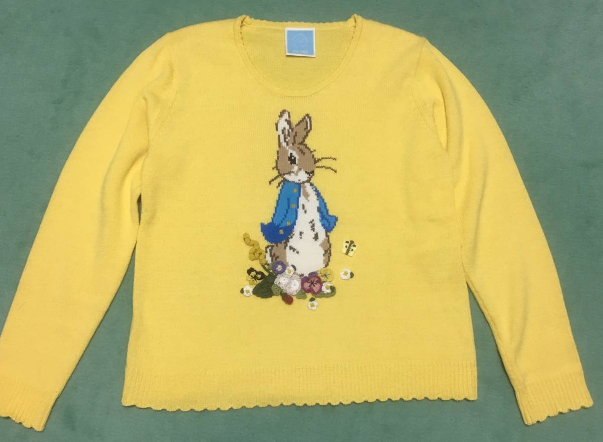 ピンクハウス ピーターラビット (TM)編みこみニット イエロー 2018