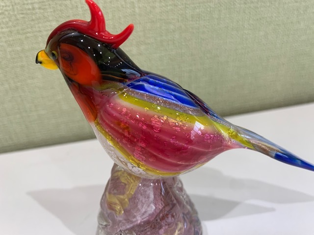 Murano Glass 鳥のオブジェ ヴェネチアンガラス ムラーノガラス