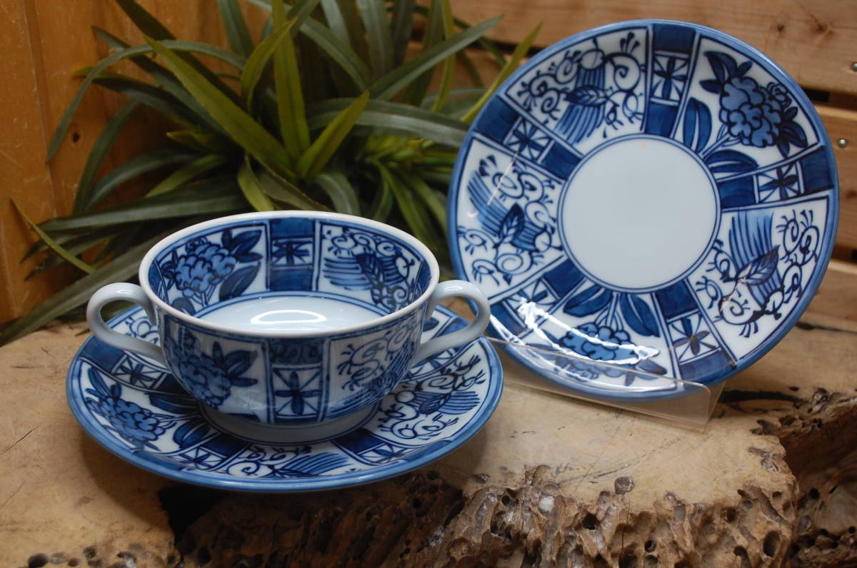 古伊万里 染錦 菊割大鉢 幅約30.7㎝ タサオ 東さ8-