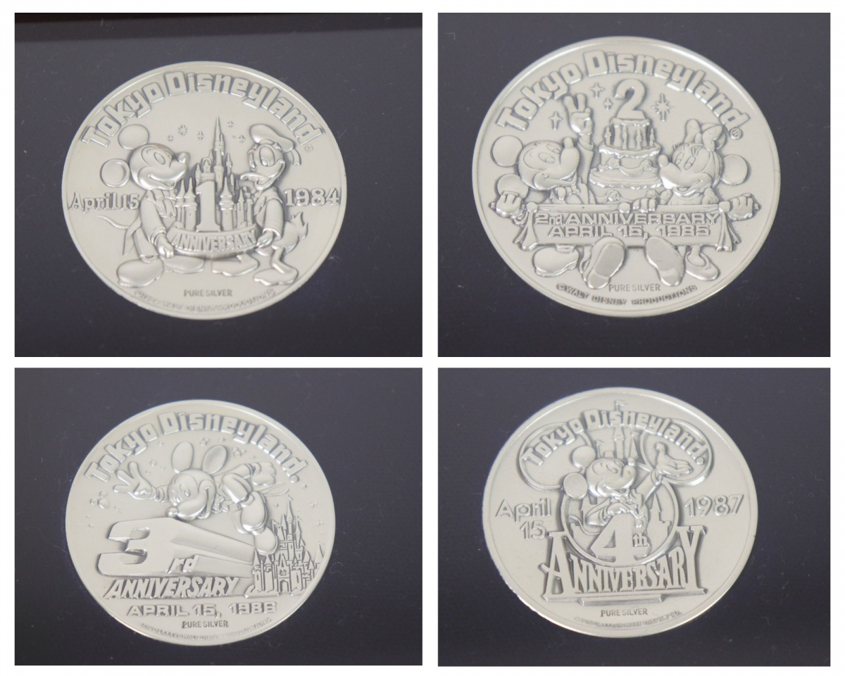 えんえん 東京ディズニーランド 10周年記念銀メダルセット えんえん