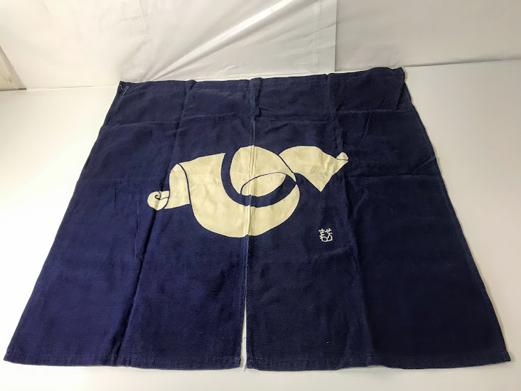 大得価，新品 浜/芹沢銈介/のれん/暖簾/江戸染め/ネイビー/D-TK-130/