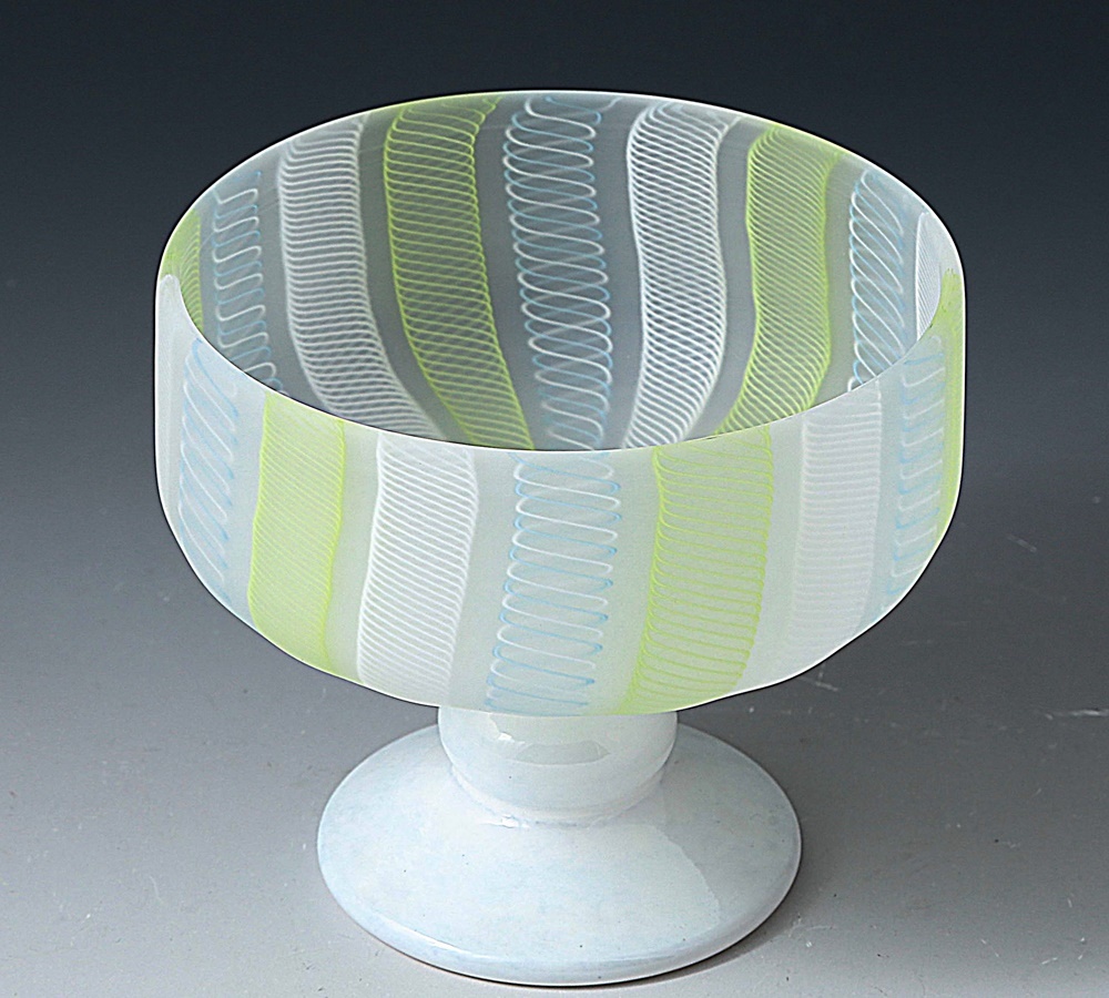 藤田喬平 手吹ガラス ヴェニス コンポート 共箱 文化勲章 美術品