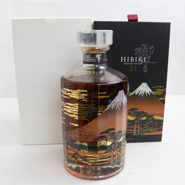 SUNTORY（サントリー）響 21年 意匠ボトル 富士風雲図 43％ 700ml ※箱破損