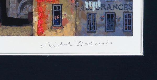 ミッシェル・ドラクロワ真作 「サンジャック通り」 2005年 シルク