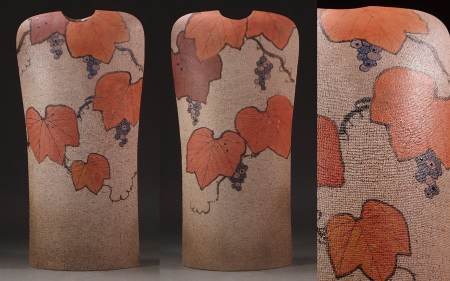 伊藤東彦 布目蓮文花瓶 【希少】 【公式通販】