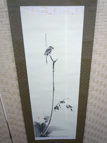 掛軸 宮本武蔵書画名品選 3本セット 複製 枯木鳴鵙図 紅梅鳩図 布袋観