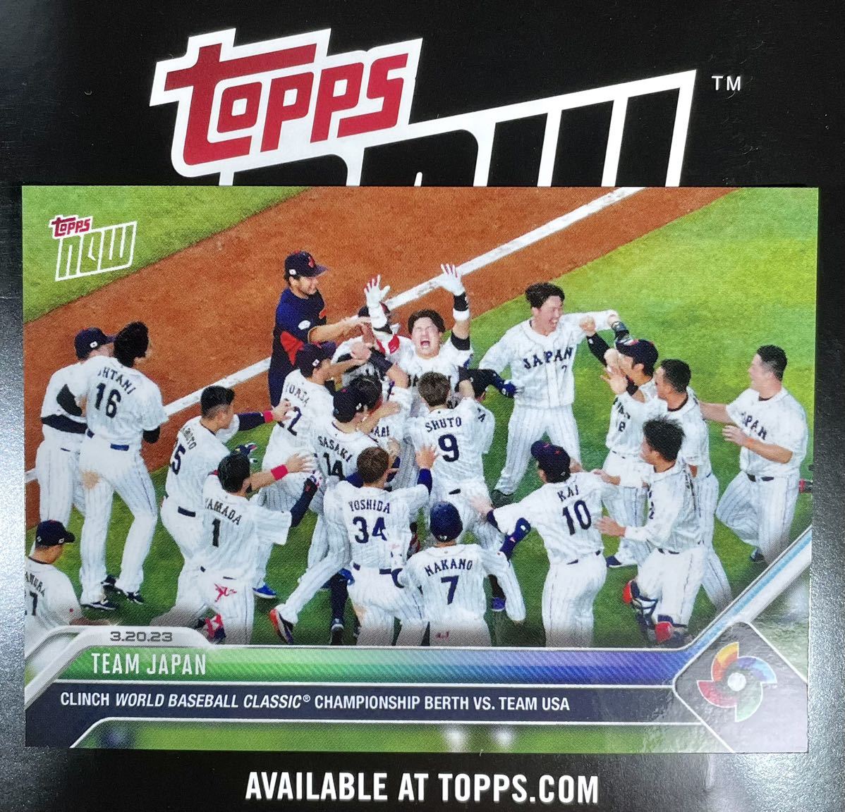 WBC topps now 準決勝 日本サヨナラ勝利 レッドパラレル10シリアル