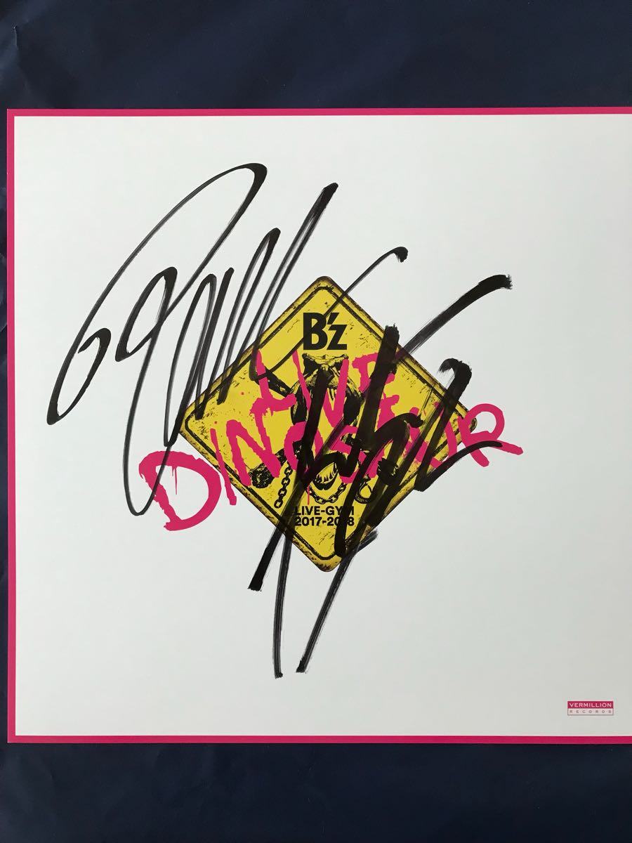B'z LIVE DINOSAUR 会場限定 直筆サイン色紙！！ ライブグッズ ビーズ