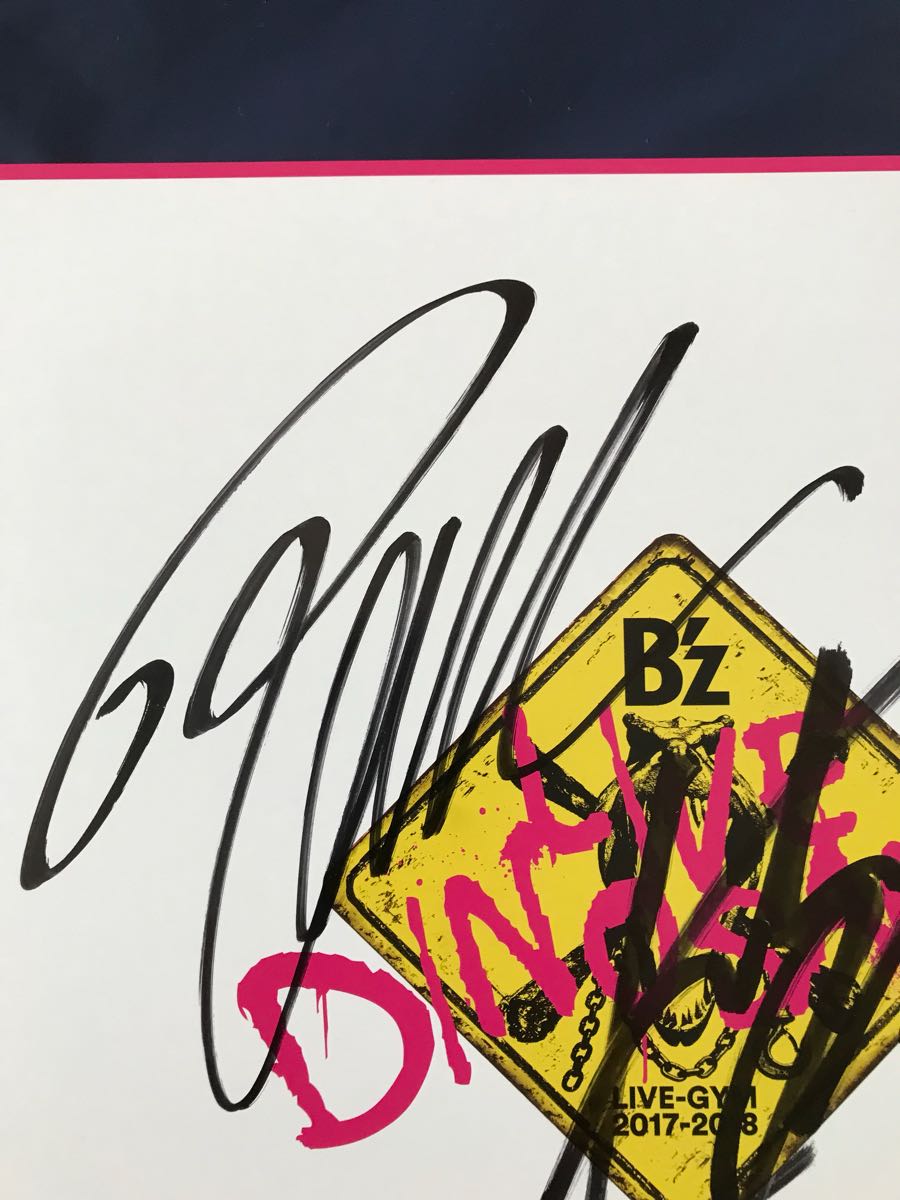 B'z LIVE DINOSAUR 会場限定 直筆サイン色紙！！ ライブグッズ ビーズ