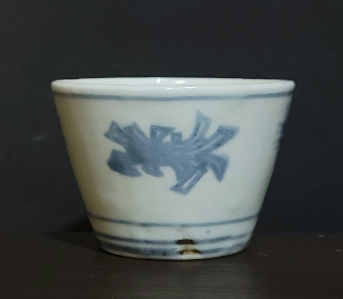 古美術柳 古伊万里 くらわんか 蒟蒻印判 井桁に熨斗文 初期蕎麦