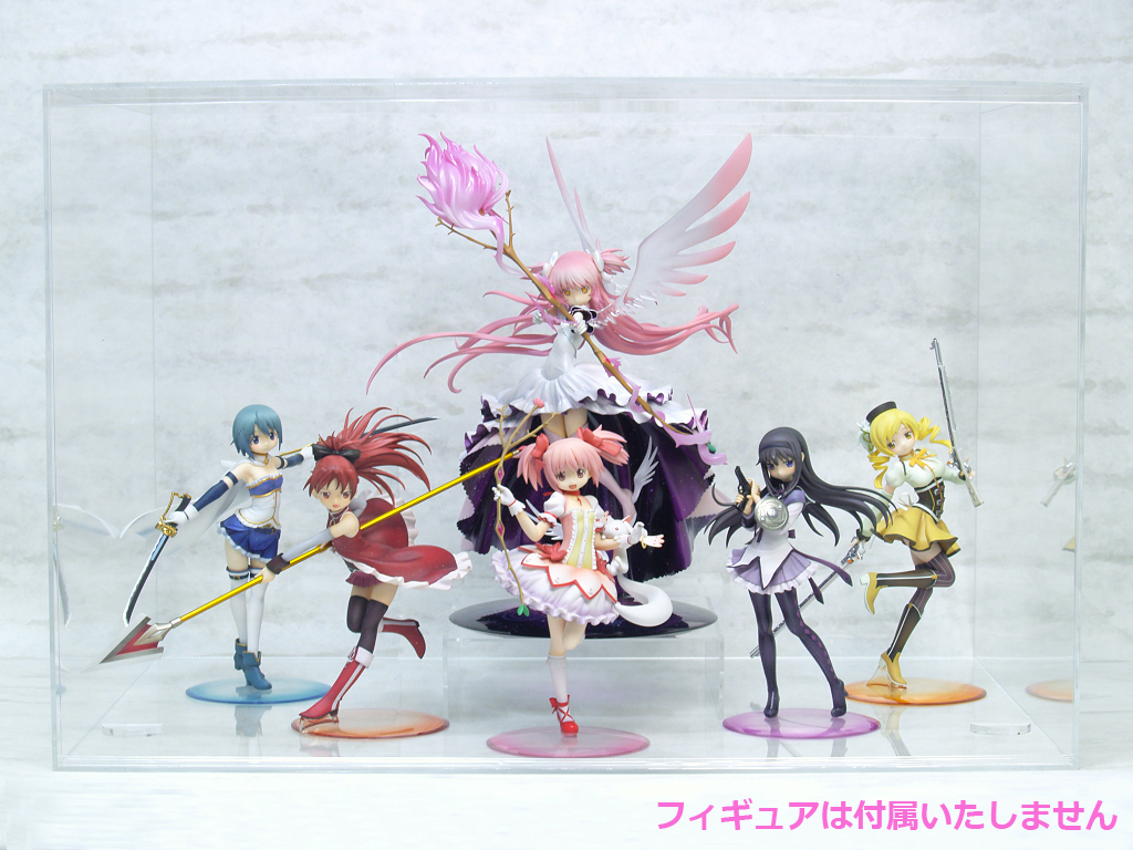 アクリルケース フィギュアケース スタンド付 透明 けんどん式 横幅600