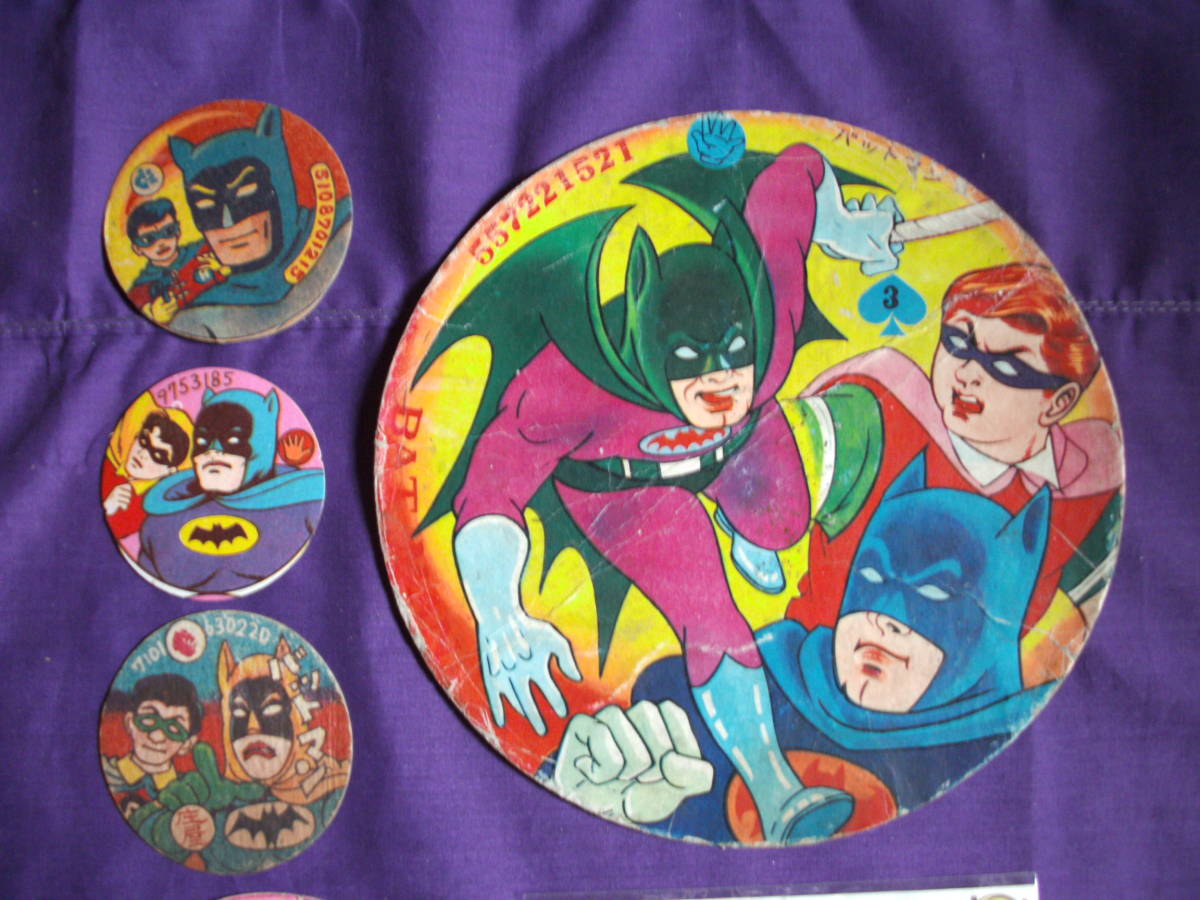 米国ヒーローバットマン・スパイダーマンめんこセット レトロ めんこ