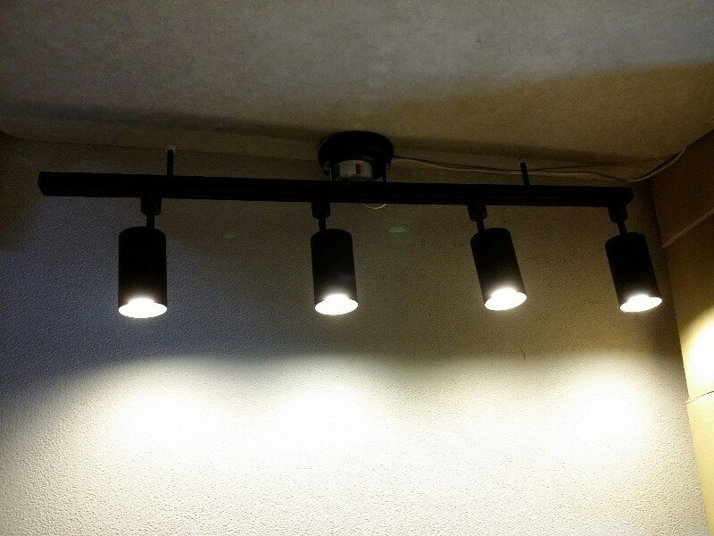 無印良品 システムライト本体（ブラック）＋LEDスポットライト大