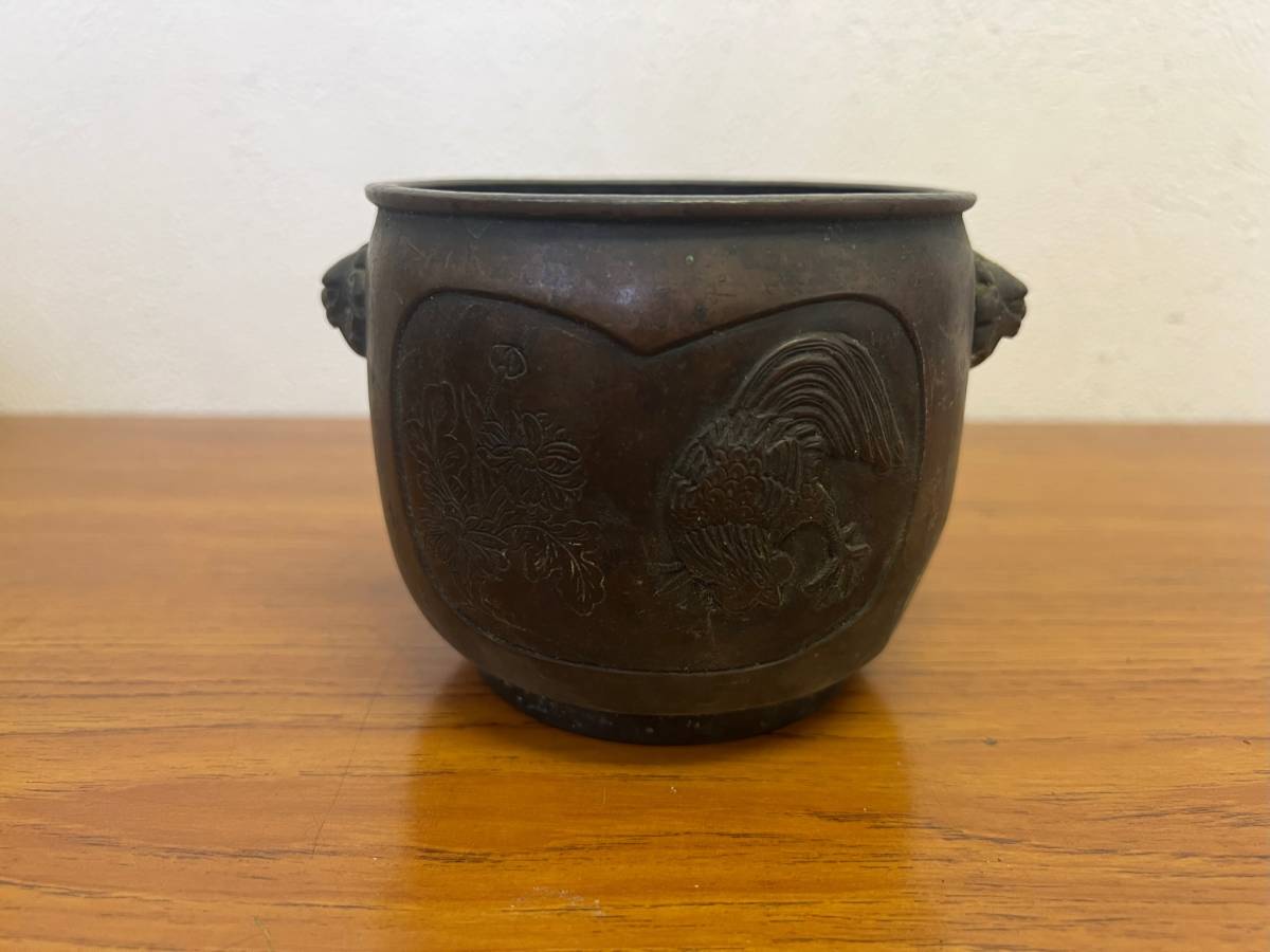 2566 銅製 大明宣徳銘 獅子香炉