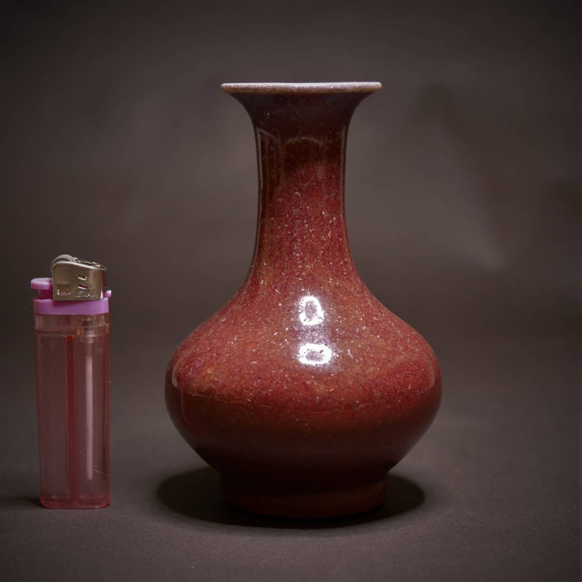 中国美術 青花釉裏紅 大花瓶 高さ45㎝ 木箱付 トヒカエ 東な8-0106②