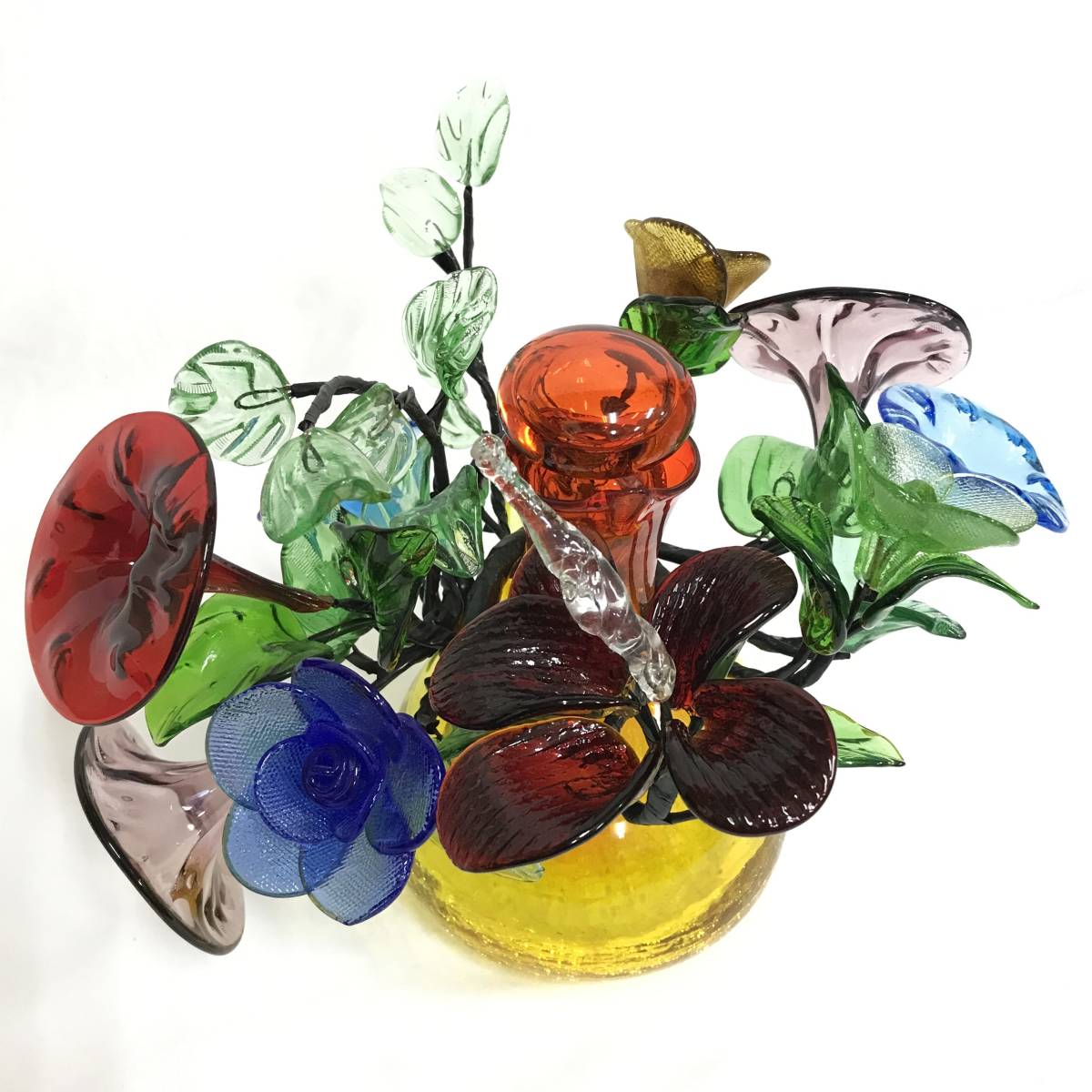 チェコスロバキア Bohemia Glass 四つ葉型クリスタルトレイ チェコ