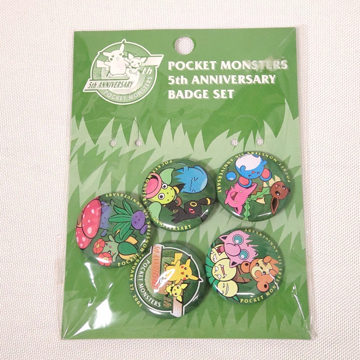 ポケモン ピカチュウ ピンバッジ 5周年記念 Pocket Monsters