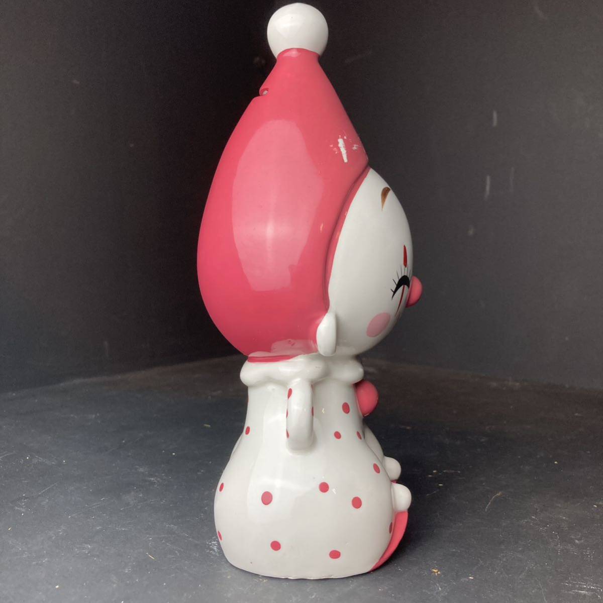 内藤ルネ 貯金箱 小さなアクマ君 内藤ルネ 陶器 貯金箱 ピエロ 昭和