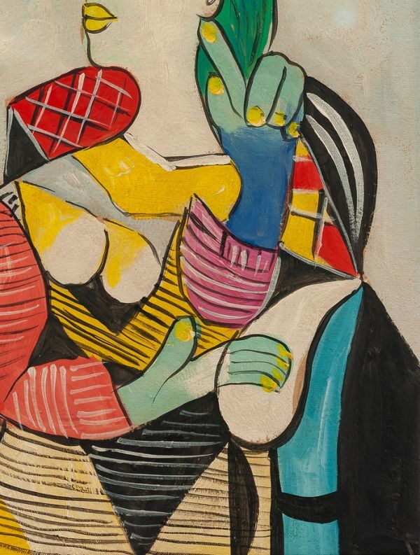 パブロ・ピカソ模写油彩画「マリー・テレーズの肖像」