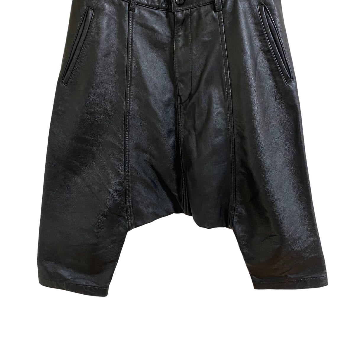 希少 COMME des GARCONS HOMME PLUS 2013AW レザー サルエルパンツ