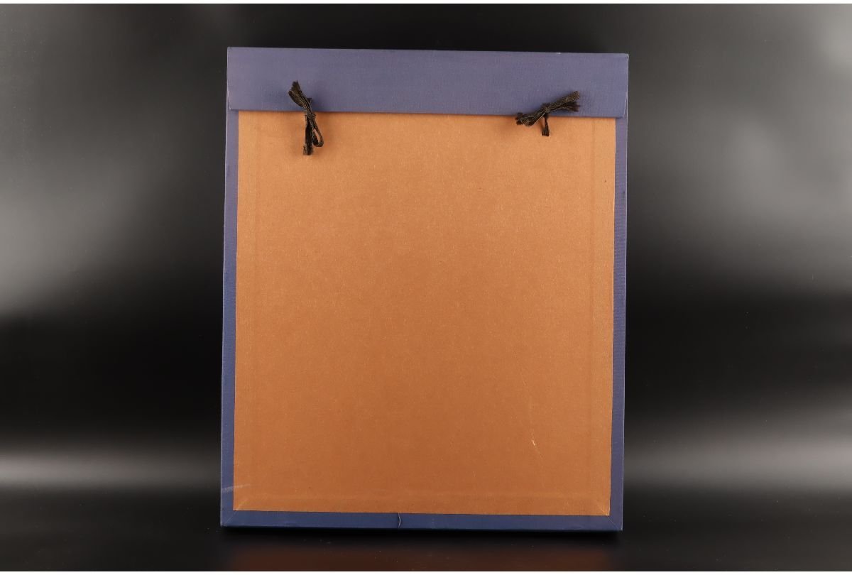 ☆日本画☆矢谷長治「柿とペイュ」2008年1月制作（93歳）落款