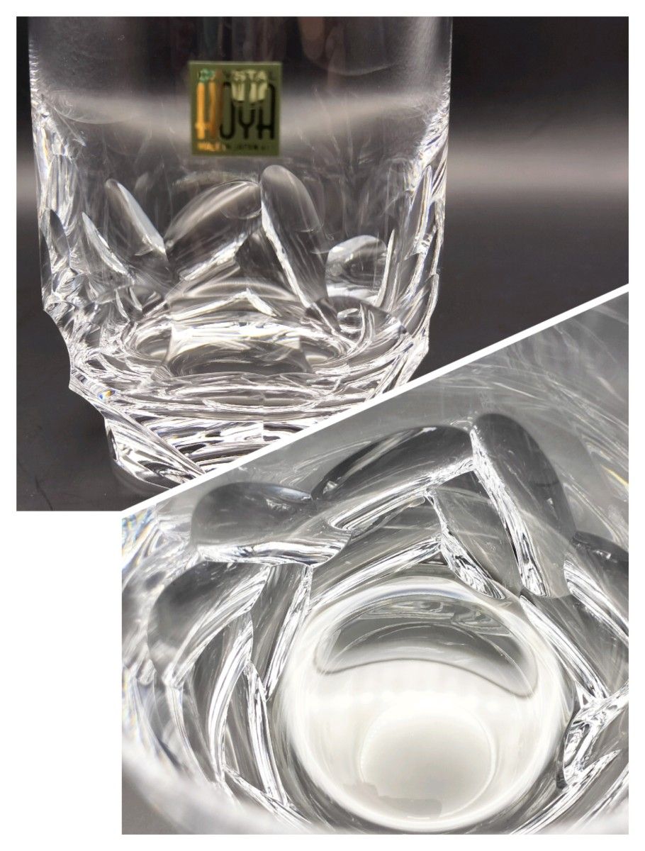 希少品 佐々文夫 HOYA ホヤクリスタル 最高級 ロックグラス6客（切子