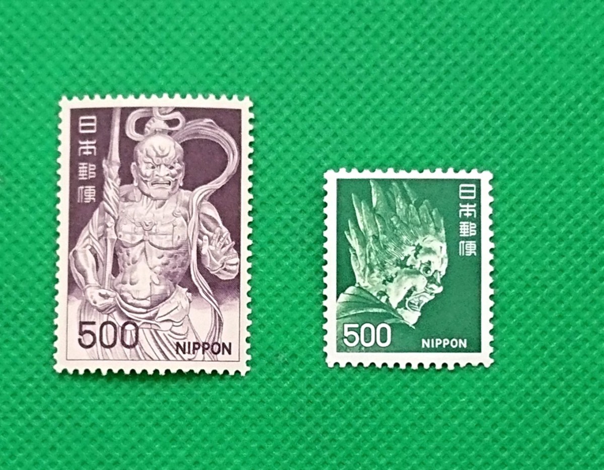 使用済切手】普通切手 第4次ローマ字入り 伐折羅大将 500円 シート