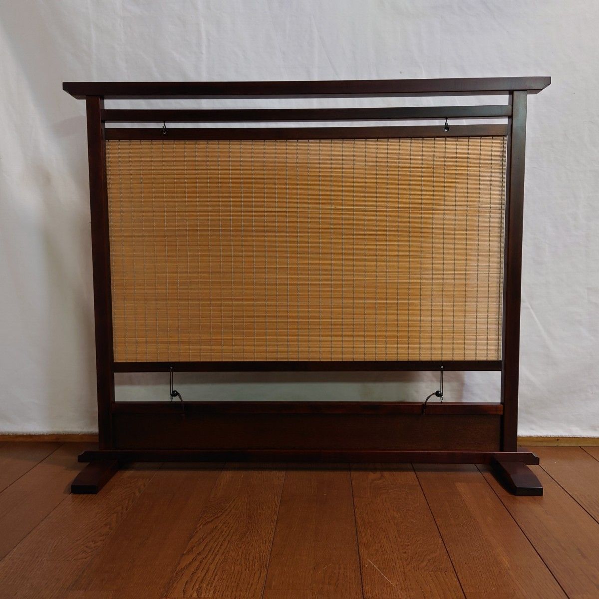 小さな衝立#結界竹簾調1枚式木地仕上げ衝立1台限定竹簾（燻し竹