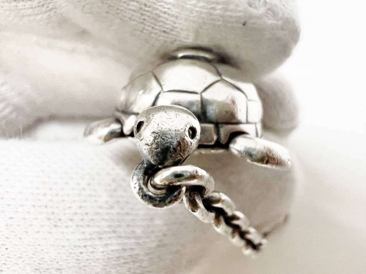 良好品 HERMES エルメス タートル 亀 モチーフ 925 シルバー チャーム