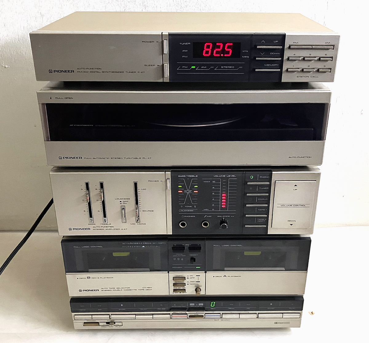 パイオニア プライベートコンポ アンプチューナーダブルカセットデッキのみ
