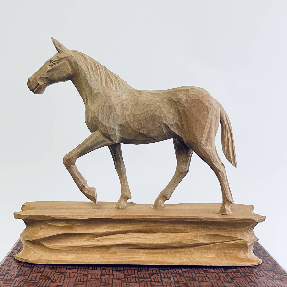 Yahoo!オークション - 二代目 山口笙舟 南部馬 A5 青森県 一刀彫 木彫