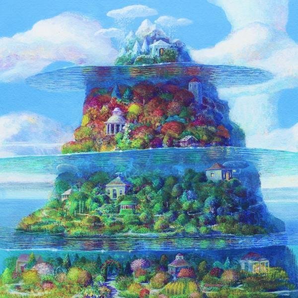 井上 直久 「多層海好天」 限定50 Yahoo!オークション - 【真作