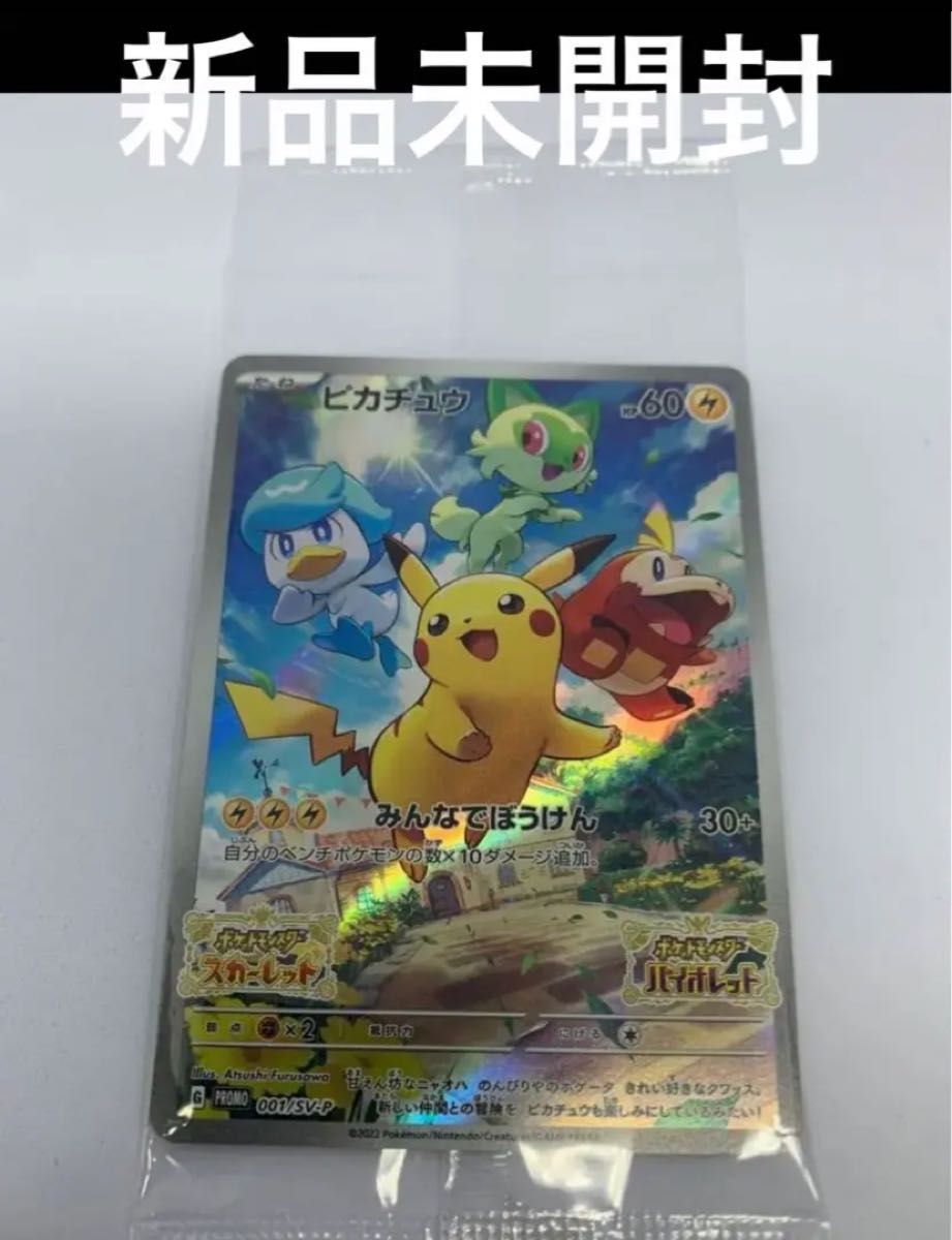 新品未開封】ポケモンSV 特典カード ピカチュウ プロモ みんなでぼう