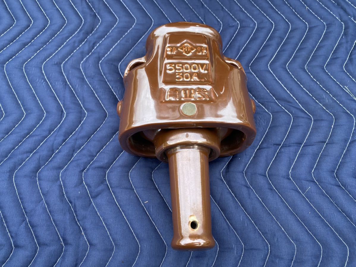 博物館級 昭和レトロ 亀山式 3500V 30AMP ダルマスイッチ 分岐高圧碍子